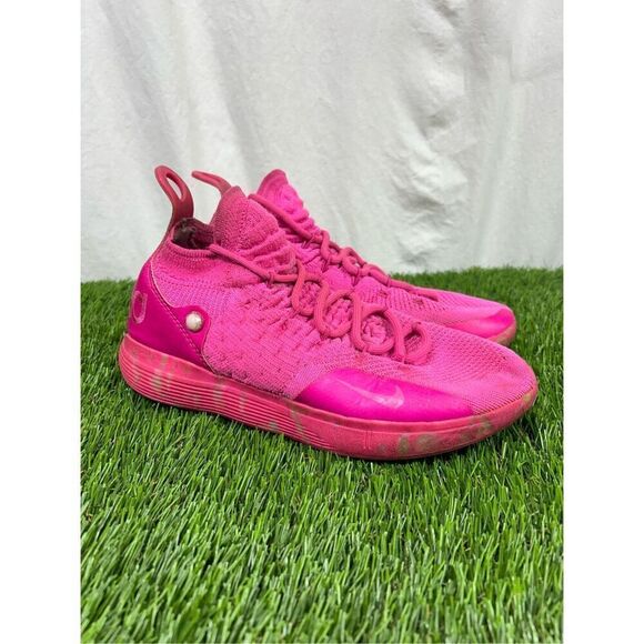 NIKE KD 11 AUNT PEARL LASER FUCHSIA BV7721-600 Men’s - Sz 8.5 - Picture 1 of 13